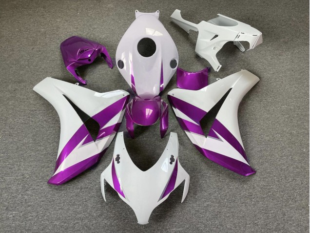 Glänzend Weiß & Lila Trimmen 08-11 Honda CBR1000RR Verkleidung