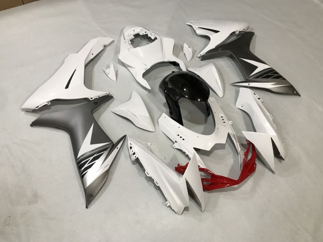 Glänzend Weiß & Matt Silber 11-24 Suzuki GSXR 600-750 Verkleidung