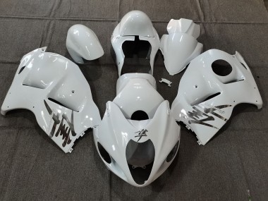Glänzend Weiß OEM Stil Mit Silbernen Aufklebern 97-07 Suzuki GSXR 1300 Verkleidung