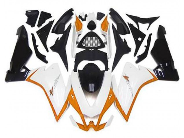 Glänzend Weiß & Orange 10-15 Aprilia RSV4 1000 Verkleidung
