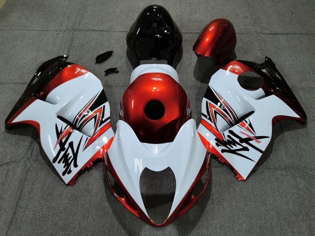 Glänzend Weiß & Orange 97-07 Suzuki GSXR 1300 Verkleidung
