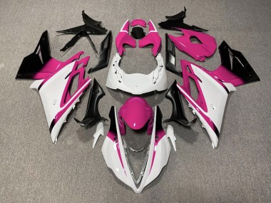 Glänzend Weiß & Pink 13-16 Triumph Daytona 675 Verkleidung