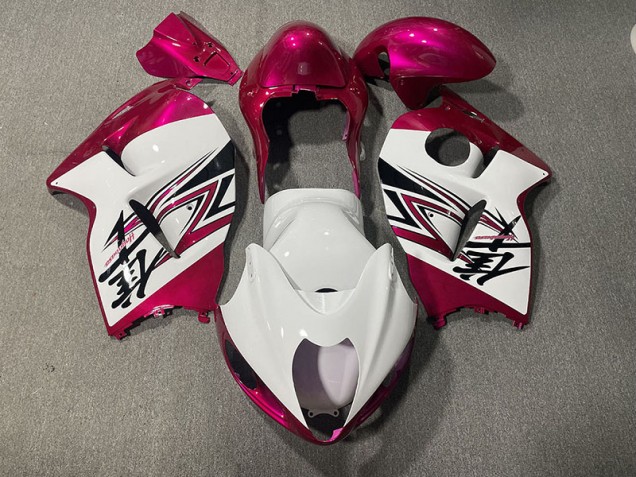Glänzend Weiß & Pink 97-07 Suzuki GSXR 1300 Verkleidung