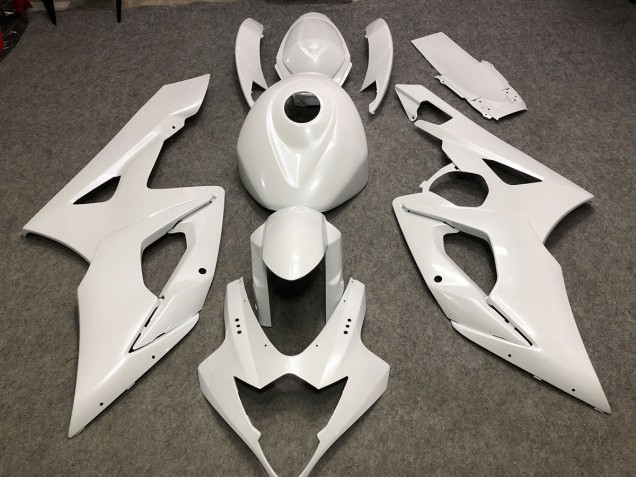 Glänzend Weiß Schlicht 05-06 Suzuki GSXR 1000 Verkleidung
