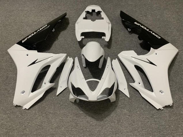 Glänzend Weiß & Schwarz 06-08 Triumph Daytona 675 Verkleidung