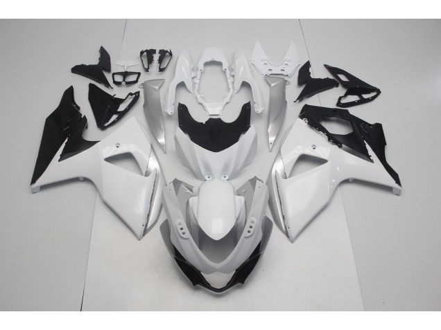 Glänzend Weiß & Silber 09-16 Suzuki GSXR 1000 Verkleidung