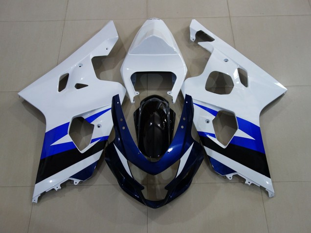 Glänzend Weiß & Tiefblau 04-05 Suzuki GSXR 600-750 Verkleidung