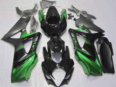 Glänzendes Schwarz & Grün 07-08 Suzuki GSXR 1000 Verkleidung
