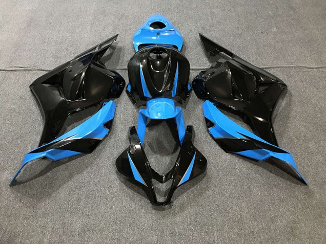 Glänzendes Schwarz & Himmelblau 09-12 Honda CBR600RR Verkleidung