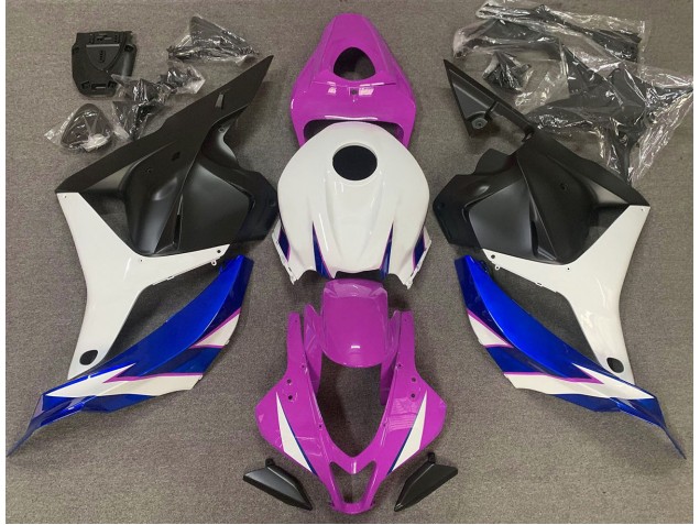 Glanzrosa Weiß & Blau 09-12 Honda CBR600RR Verkleidung