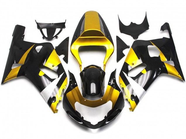 Gold & Schwarz Glänzend 01-03 Suzuki GSXR 600-750 Verkleidung