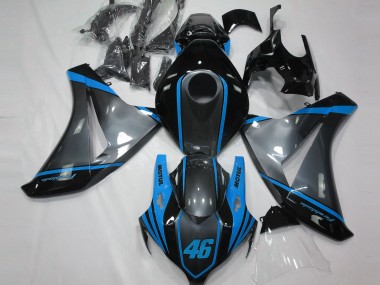 Grau Motul & Hellblau 08-11 Honda CBR1000RR Verkleidung