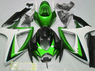 Grün-Weiß 06-07 Suzuki GSXR 600-750 Verkleidung