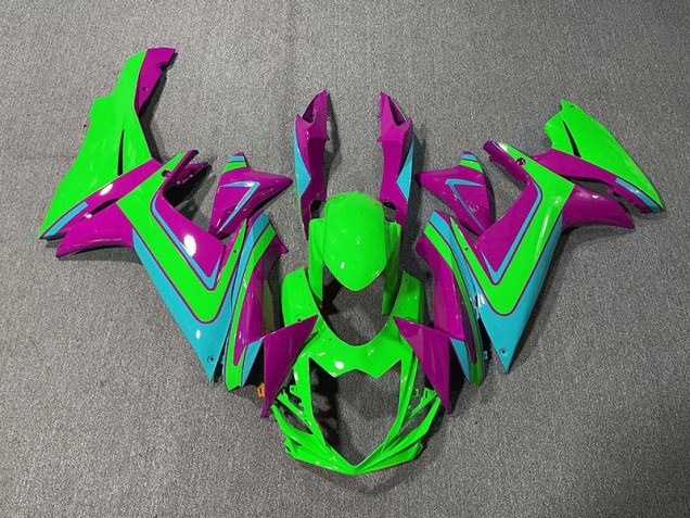 Grün Hellblau & Magenta 11-24 Suzuki GSXR 600-750 Verkleidung