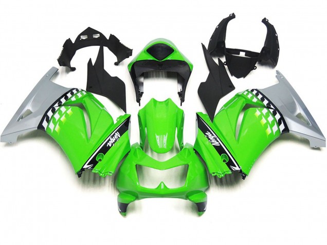 Grün & Schwarz 08-12 Kawasaki Ninja 250 Verkleidung