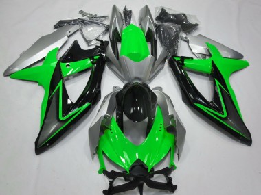 Grün & Silber 08-10 Suzuki GSXR 600-750 Verkleidung
