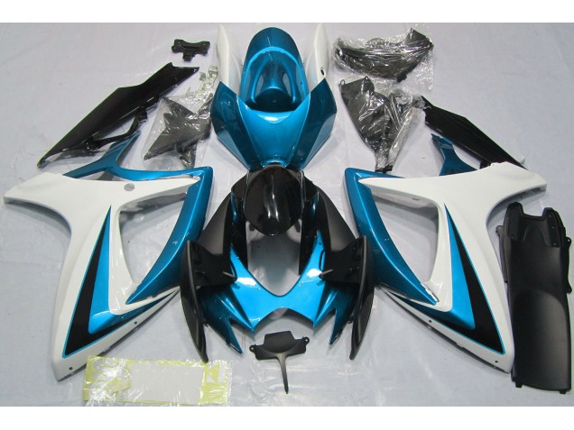 Hellblau & Weiß 06-07 Suzuki GSXR 600-750 Verkleidung