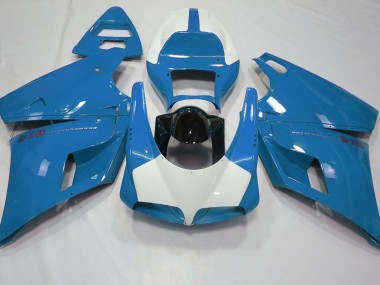Hellblau & Glänzend Weiß 93-05 Ducati 996 748 916 998 Verkleidung