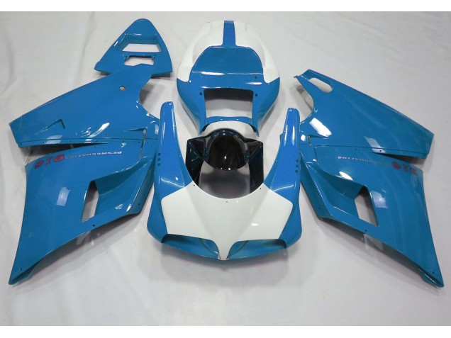 Hellblau & Glänzend Weiß 93-05 Ducati 996 748 916 998 Verkleidung