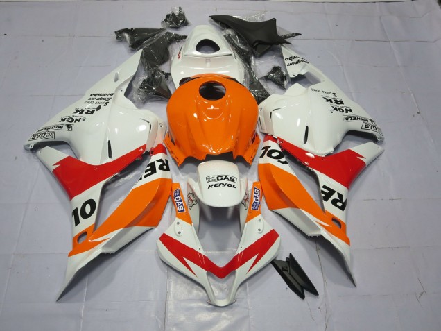 Hellorange & Weiß Repsol 09-12 Honda CBR600RR Verkleidung