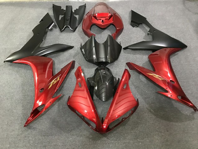 Kastanienbraun & Kohlefaser Stil 04-06 Yamaha R1 Verkleidung
