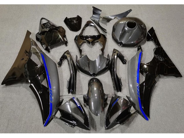Kohlefaser & Blau 08-16 Yamaha R6 Verkleidung