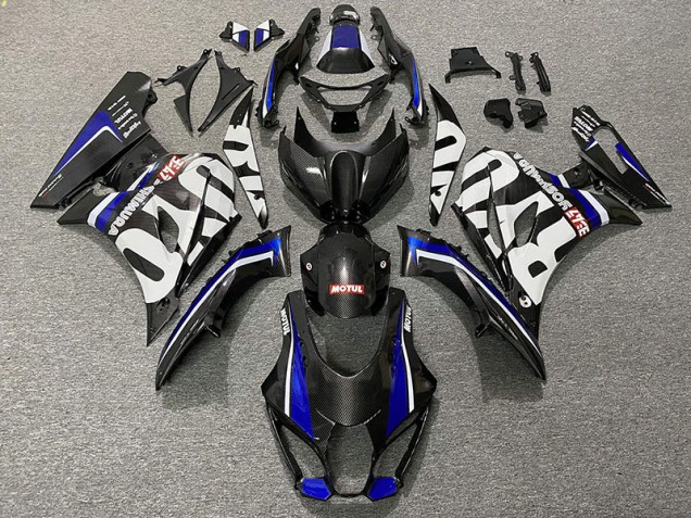 Kohlefaser Stil & Blau 17-23 Suzuki GSXR 1000 Verkleidung