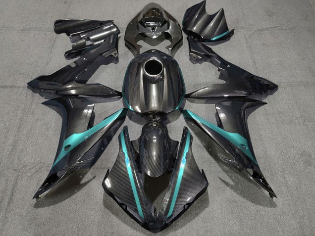 Kohlefaser Stil Mit Hellblau 04-06 Yamaha R1 Verkleidung