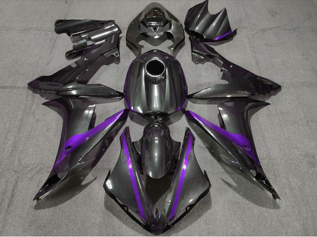 Kohlefaser Stil Mit Lila 04-06 Yamaha R1 Verkleidung