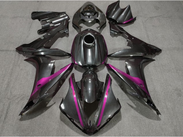 Kohlefaser Stil Mit Pink 04-06 Yamaha R1 Verkleidung