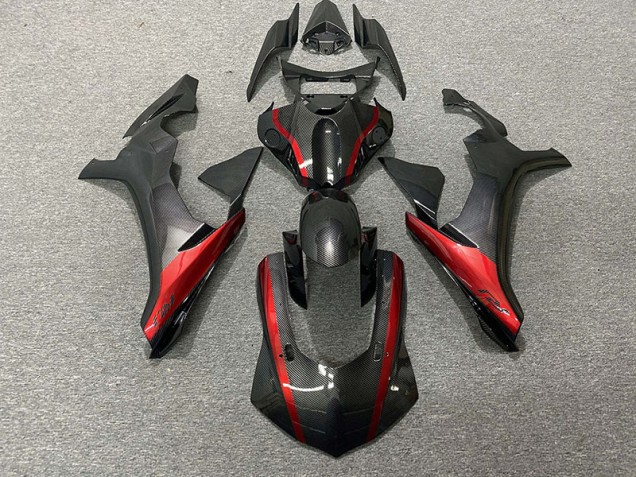 Kohlefaser Stil & Rot 15-19 Yamaha R1 Verkleidung