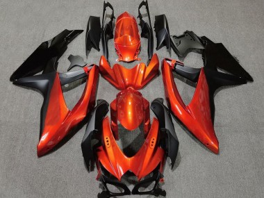 Kräftiges Orange In Schwarz 08-10 Suzuki GSXR 600-750 Verkleidung