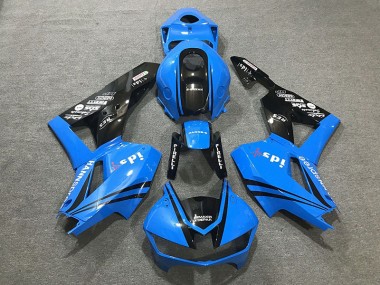 Logos In Glänzendem Blau 13-23 Honda CBR600RR Verkleidung