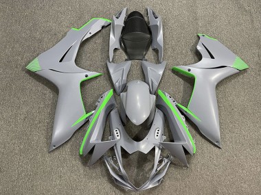 Matt Grau In Nardograu & Grüne Akzente 11-24 Suzuki GSXR 600-750 Verkleidung