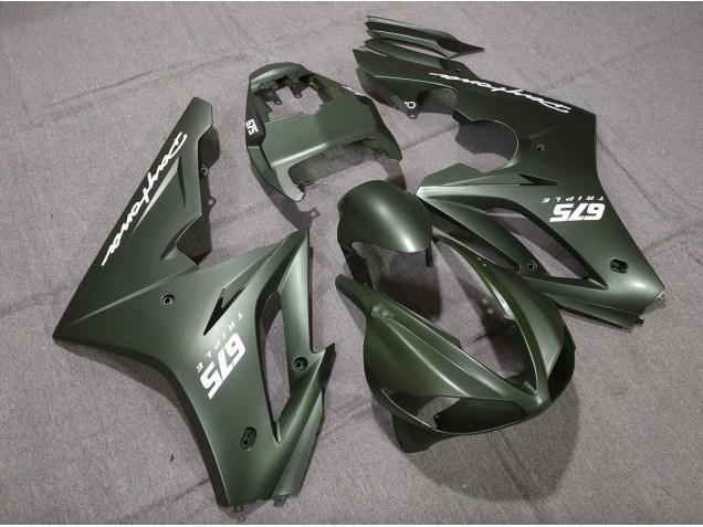 Matt Grün Weiß 09-12 Triumph Daytona 675 Verkleidung