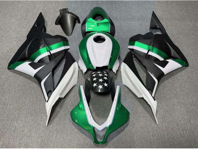 Matt Schwarzer & Grüner Stern 09-12 Honda CBR600RR Verkleidung