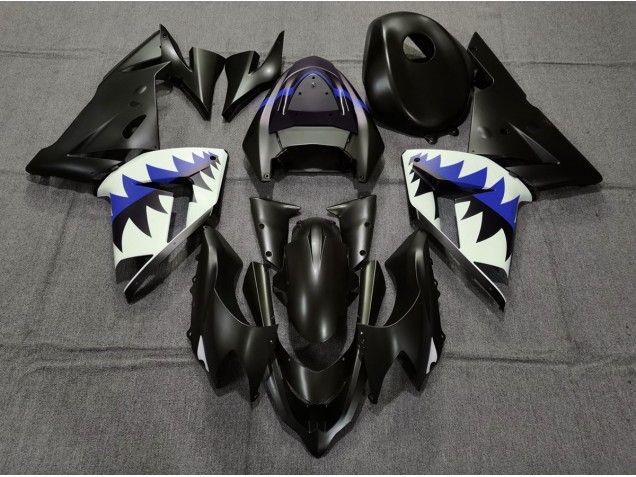 Matt Schwarzer & Tiefes Blauer Hai 04-05 Kawasaki ZX10R Verkleidung