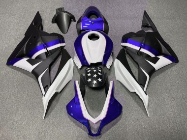 Matt Schwarzer & Tiefes Blauer Stern 09-12 Honda CBR600RR Verkleidung