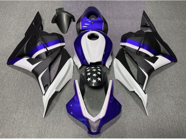 Matt Schwarzer & Tiefes Blauer Stern 09-12 Honda CBR600RR Verkleidung