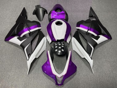 Matt Schwarzer & Violetter Stern 09-12 Honda CBR600RR Verkleidung