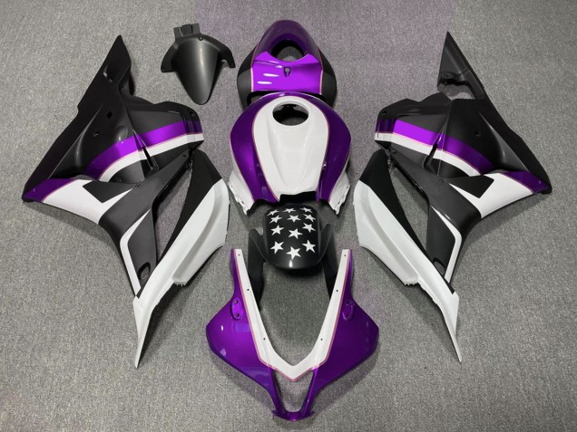 Matt Schwarzer & Violetter Stern 09-12 Honda CBR600RR Verkleidung