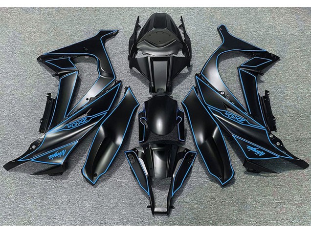 Matt Schwarzes & Blaues Futter 11-15 Kawasaki ZX10R Verkleidung