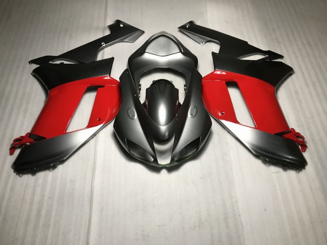 Metallic Silber Mit Rot 07-08 Kawasaki ZX6R Verkleidung