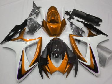 Orange & Weiß Ohne Abzeichen 06-07 Suzuki GSXR 600-750 Verkleidung