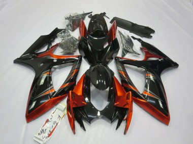 Orange & Schwarz 06-07 Suzuki GSXR 600-750 Verkleidung