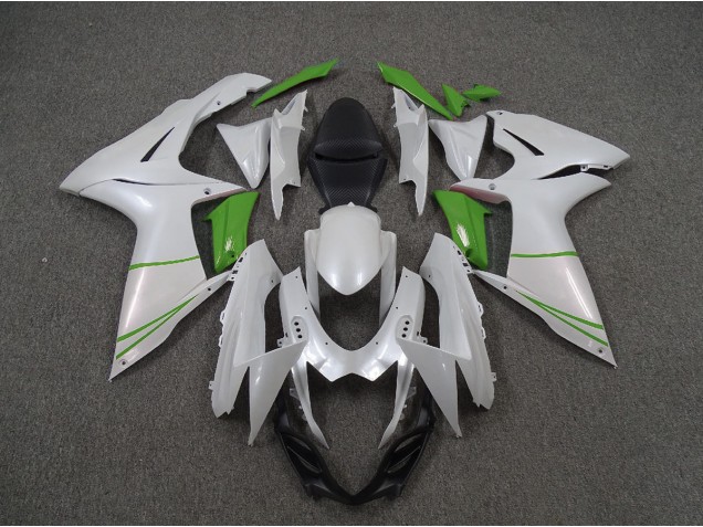 Perlweiß & Grün 11-24 Suzuki GSXR 600-750 Verkleidung