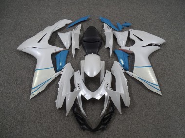 Perlweiß & Hellblau 11-24 Suzuki GSXR 600-750 Verkleidung