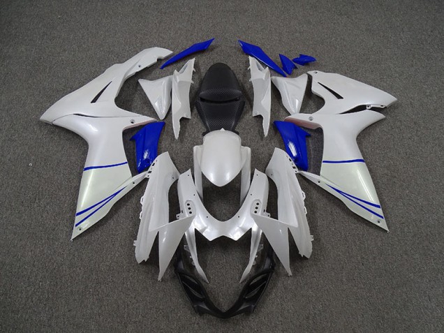 Perlweiß & Tiefes Blau 11-24 Suzuki GSXR 600-750 Verkleidung