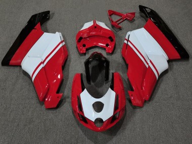 Rot Glänzend & Weiß 03-04 Ducati 749 999 Verkleidung