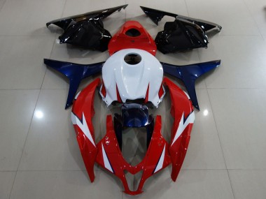 Rot Glänzend / Weiß 09-12 Honda CBR600RR Verkleidung